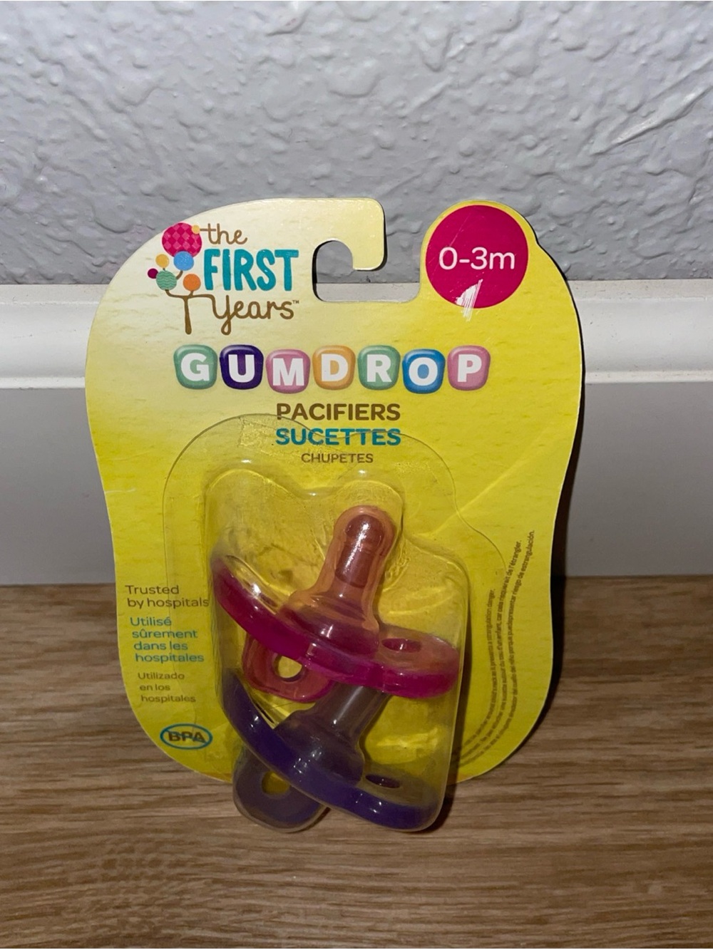 Gumdrop Pacifiers - Pink & Purple (0-3m)